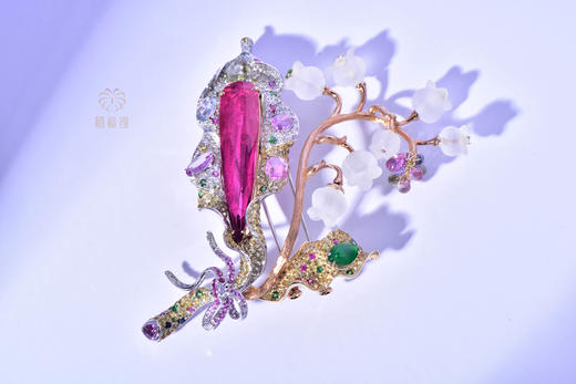 【幸福归来】碧玺铃兰花胸针   CB2308021 商品图2