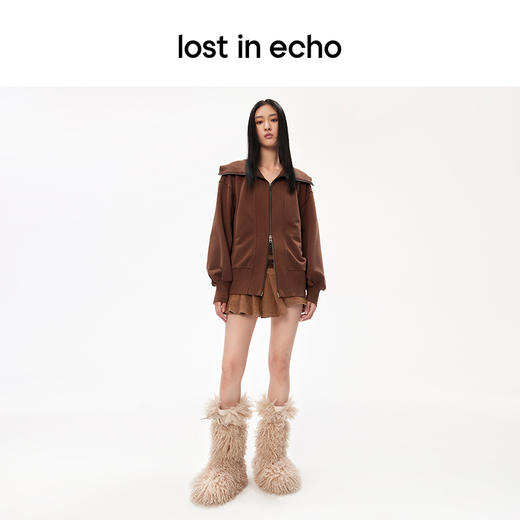 lost in echo设计师品牌爱斯基摩厚底保暖时尚长毛雪地靴毛毛靴女 商品图4