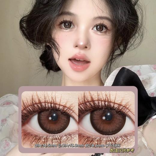 GUGUCON半年抛·草莓心事·14.5mm(着色参考13.8mm) 0-1000度(有525/575) 韩产进口·(建议佩戴3-4个月左右更换) 商品图0