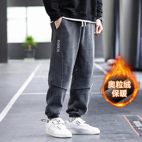【新款DH】大依优型大码灯芯绒橡筋口奥利绒内里加绒裤休闲裤宽松小脚长裤加肥加大裤子胖子
