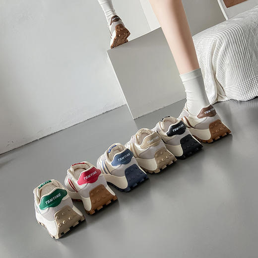 「六色可选！颜值派」2023厚底阿甘鞋 女学生韩版休闲ins潮跑步鞋 商品图3