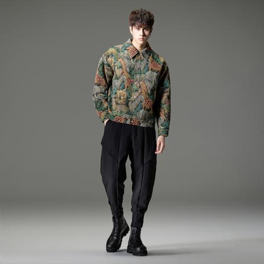 PINLI品立春季新品新中式提花夹克国潮休闲潮牌宽松版男外套B233104103 商品图5