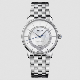 美度 MIDO 贝伦赛丽系列华彩款珍珠贝母真钻女士腕表 M037.807.11.031.00