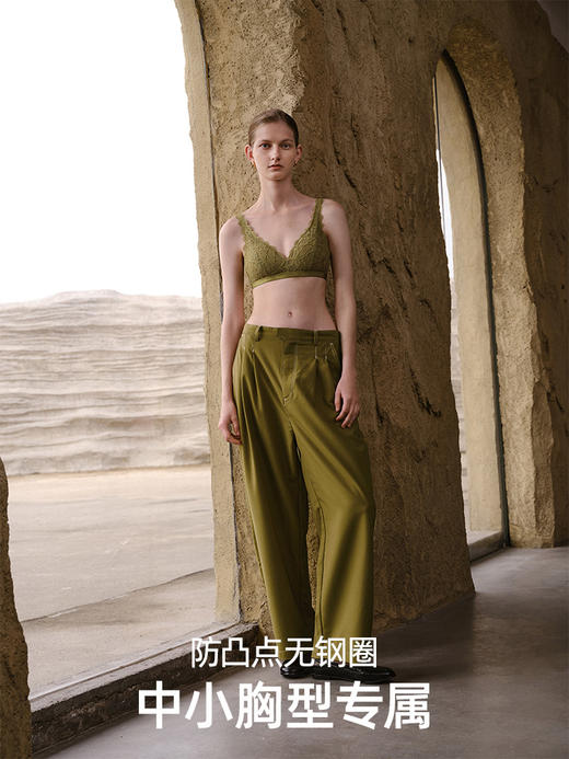 HSIA遐中小胸文胸美拉德静奢风不空杯防凸点固定杯无钢圈内衣女 商品图1