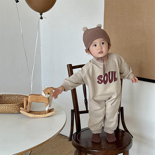 【连体设计方便穿脱，有效保暖，并具备透气性！】婴儿外出服秋款韩版童装秋季爬服宝宝衣服秋装男女童连体包屁哈衣 商品图6