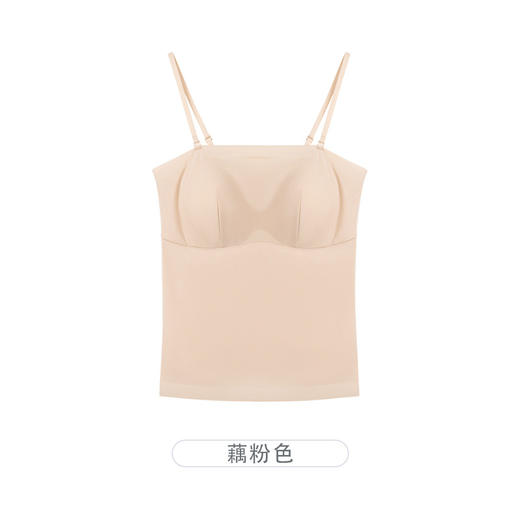 TG-TG03S261真丝带胸垫一体式美背吊带内衣 桑蚕丝薄款修身高弹打底背心 商品图5