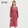EITIE爱特爱秋季新款舒适系带显瘦百搭通勤连衣裙C2307258 商品缩略图0