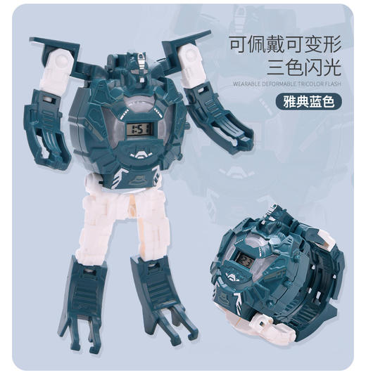 创意儿童节变形人物玩具男孩女童学生礼品机器人电子手表货源 商品图12