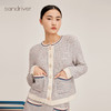 羊绒小香风提花针织女开衫SJF95W488K 商品缩略图0