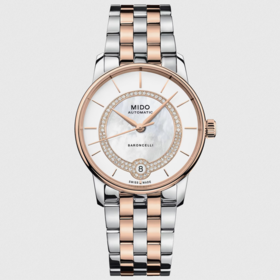 美度 MIDO 贝伦赛丽系列华彩款珍珠贝母真钻女士腕表 M037.807.22.031.00