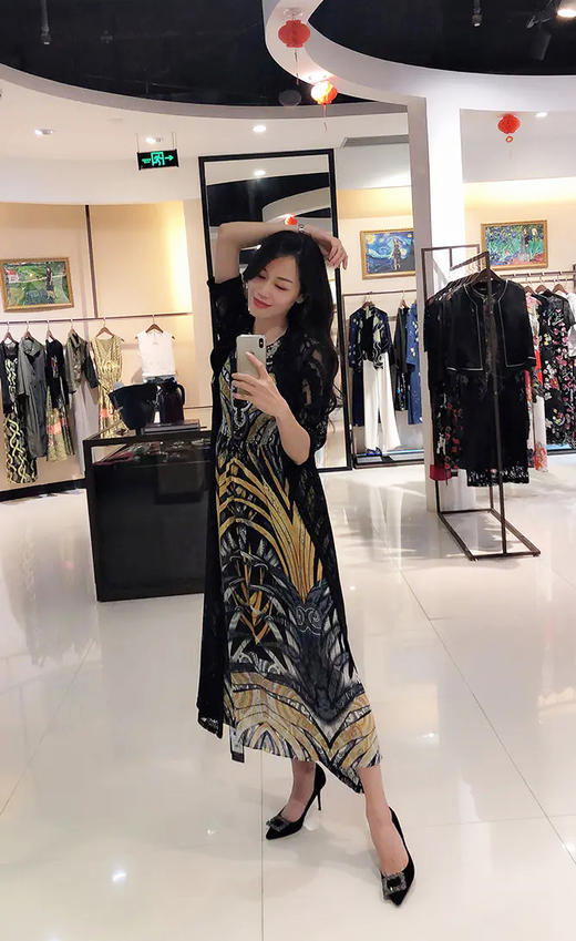 【伯妮斯茵】1S7141--连衣裙--鸢尾花--《燃烧的灵魂—梵高》 商品图1