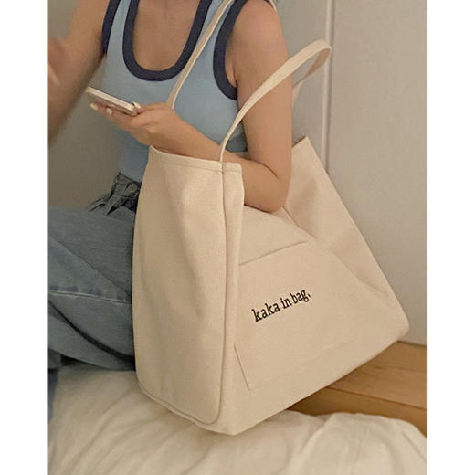 【高品质帆布材料，设计风格百搭！】休闲帆布包包女夏新款潮时尚托特包百搭ins大容量包购物袋包。ry 商品图2