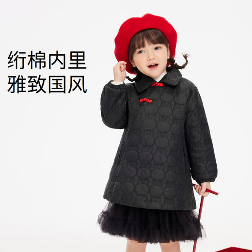女童棉服棉衣新款冬装宝宝国风时尚甜美安奈儿童装TG345193 商品图0