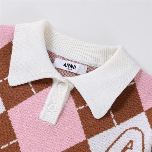 【实体店同款】女童翻领长袖连衣裙2023年冬季新款安奈儿童装AG343772 商品图5