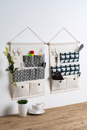 【远梦】帆布防水收纳挂袋12+18双面