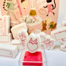 DJECO印章儿童印章学生、手账印章精可爱印章