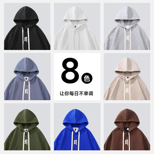 【圈】【新款DSY】大依优型雷萨顿威卫衣大码男装宽松连帽印花潮流长袖男士加肥加大胖子上衣 商品图3