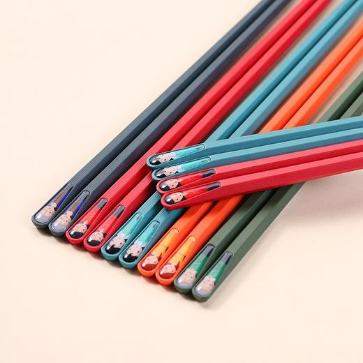 【家居百货】【⁧国潮合金筷子】⁩一人一筷，⁩安心用餐，⁡健康分筷，‌专人专筷，5种颜色，5双1套 商品图1