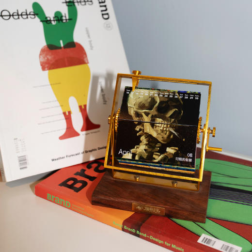 联邦走马2024年日历机械手摇半月历 世界名画／读书少女 复古治愈 商品图2