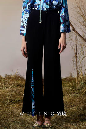 3203057 珠光蓝樱 微弹加密摩卡裤子 雾境