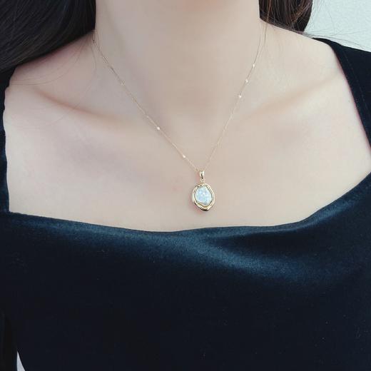 Oflye潮流饰品 法式优雅轻奢珍珠巴洛克仿珍珠气质锁骨链项链 商品图0