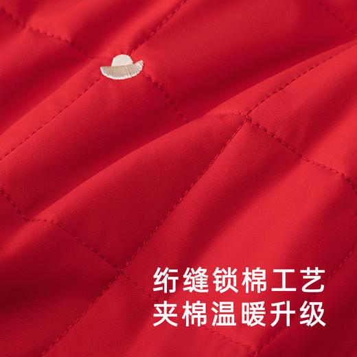 英氏童装新中式喜庆三防卫衣男童女童套头衫秋冬夹棉保暖上衣 商品图2