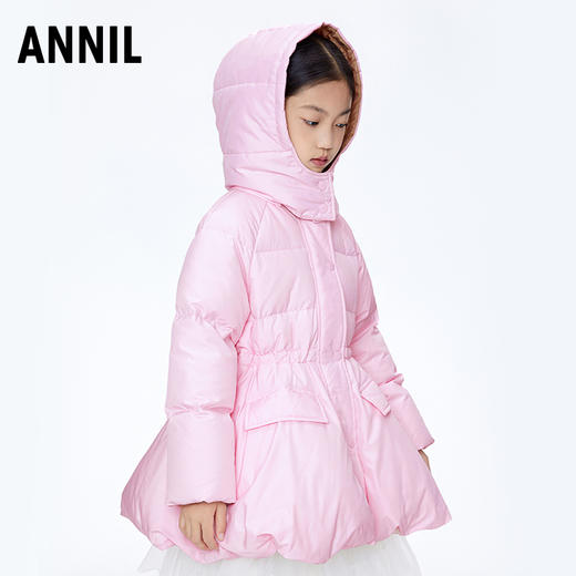 【轻暖0~10℃】女童羽绒服外套冬保暖中长款安奈儿童装实体店同款AG345598 商品图1