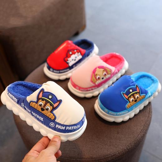 【保暖舒适内里❗️汪汪队儿童棉拖】冬季汪汪队儿童棉拖鞋踩屎感居家卡通男女宝宝包头防水加绒厚底父亲节礼物新年礼盒年货礼盒 商品图1