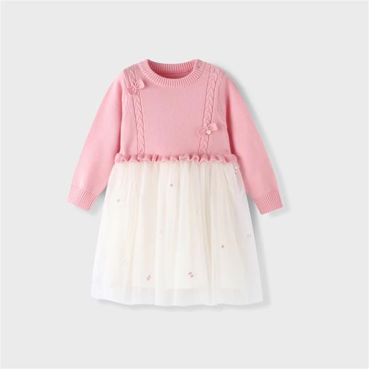 【实体店同款】女童针织连衣裙2023年冬季新款安奈儿童装XG343799 商品图4