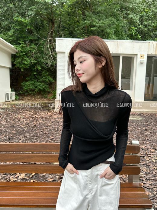 【门店同款】冬季派对复兴-设计感透视针织上衣 154585072 商品图3