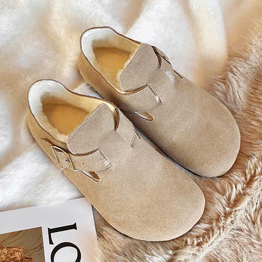 【舒适软底！内增高博肯鞋】女全皮2023年春季新款牛反绒舒适软底软面大头鞋，不拘一格的设计，让你在人群中脱颖而出，彰显个人特色。 商品图7