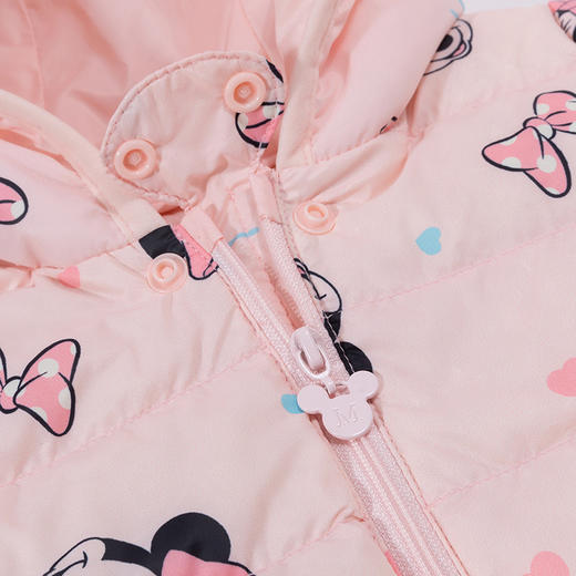 迪士尼童装秋冬款米妮满印连帽羽绒连体衣宝宝保暖舒适冬装羽绒服234L955
 商品图7