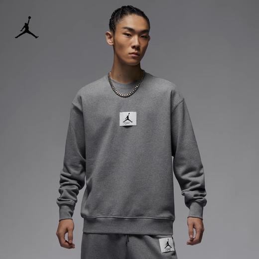 Nike/耐克卫衣男子ESSENTIALS秋新款加绒圆领休闲运动套头衫FB6935-091 商品图0