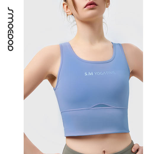 水沐伊朵瑜伽女带胸垫新品运动防震承托背心5585 商品图6