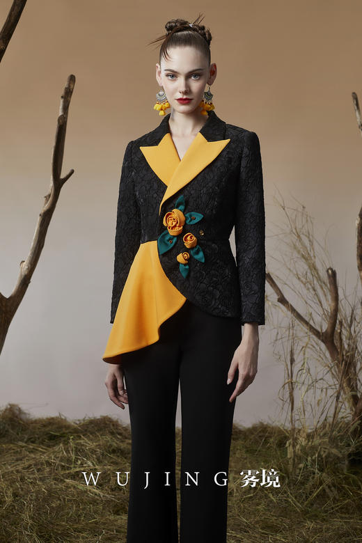 3203045 落日榕金 进口亮丝柏菲呢裤子 雾境 商品图3