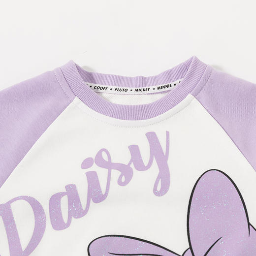 迪士尼童装女童插肩袖套头卫衣春秋款女宝宝黛丝公主印花甜美上衣ZD3CS011 商品图5