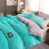 秋冬新款【纯色魔法绒四件套床品】加厚珊瑚绒三件套 法兰绒床单被套 商品缩略图14