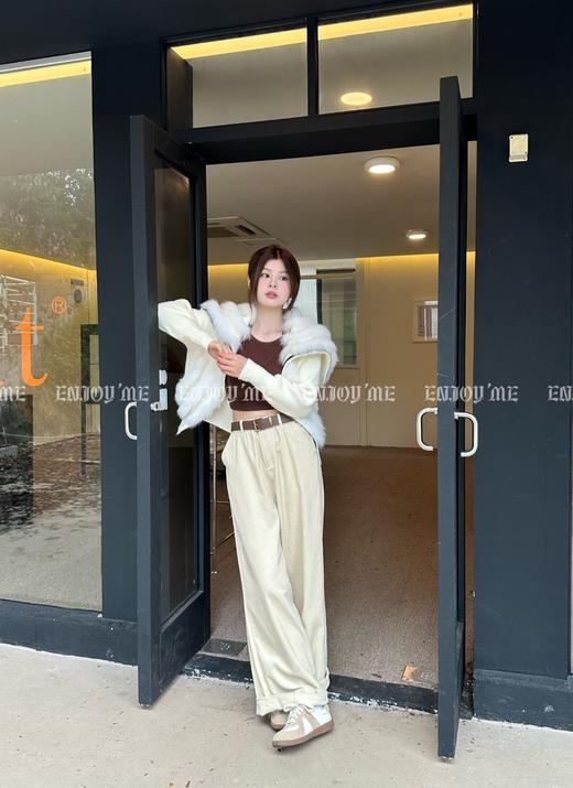 【门店同款】秋季实用主义-翻边灯芯绒阔腿裤 154569646 商品图2