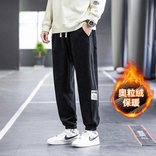 【特大码】【新款DH】大依优型大码灯芯绒橡筋口奥利绒内里加绒裤休闲裤宽松小脚长裤加肥加大裤子胖子 商品图6