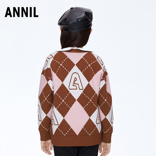 【实体店同款】女童针织开衫2023年冬季新款安奈儿童装AG344726 商品图3