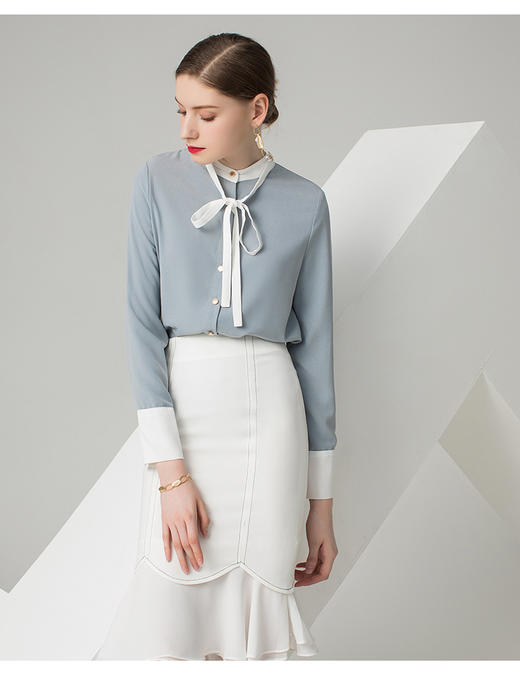 秒99元！职业装长袖衬衫小清新衬衣 商品图1