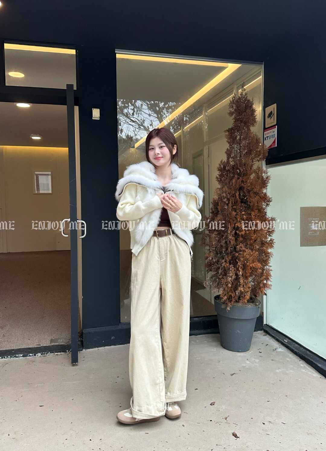 【门店同款】秋季实用主义-翻边灯芯绒阔腿裤 154569646