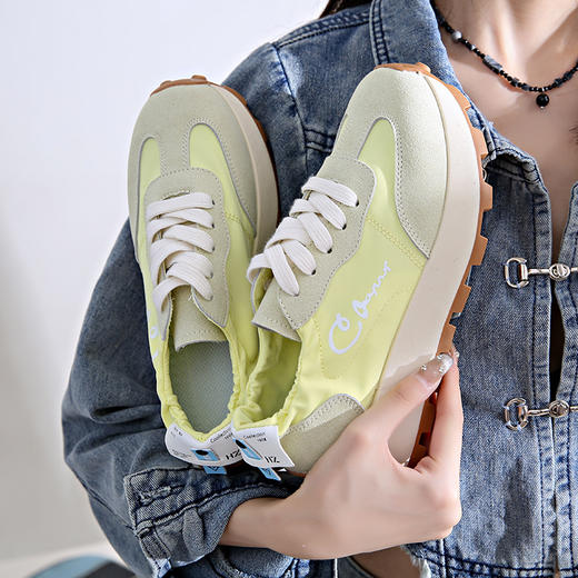 「三款配色！颜值派」2023夏季新款厚底阿甘鞋 学生韩版运动鞋ins潮休闲跑步鞋 商品图1