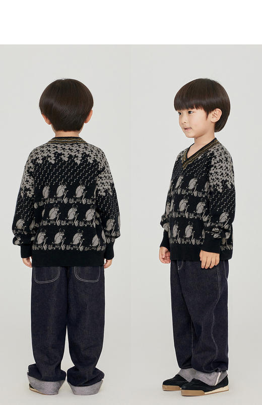 jnby  23年冬款   长袖套头毛衫  1N0310910 商品图6