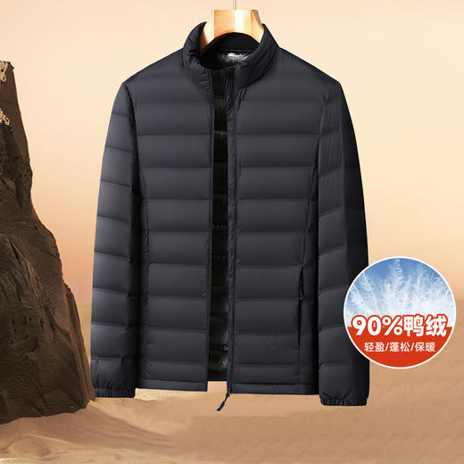 【新款DZP】大依优型大码羽绒服90鸭绒立领外套休闲胖子大码男休闲宽松加肥加大上衣冬季 商品图0
