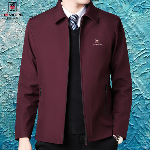 DD-美国苹果夹克男春秋中老年宽松休闲爸爸装上档次大码翻领外套上衣 商品图5