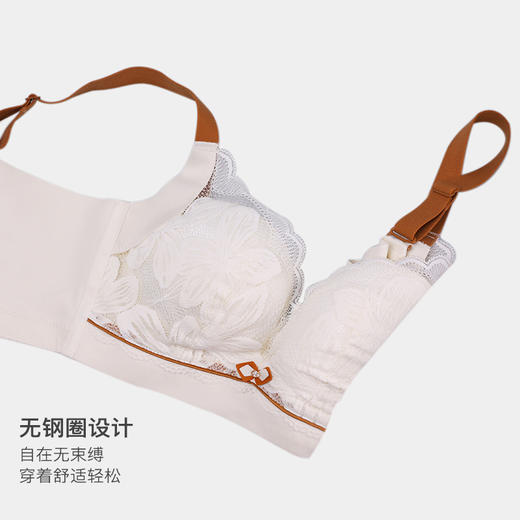 美季美优B撞色肩带薄棉杯文胸W352B12 商品图3