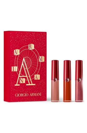 好折！ARMANI 阿玛尼 限定红管唇釉3支迷你装 色号109+532+405