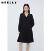 NEELLY纳俪商场同款收腰蝴蝶结娃娃领连衣裙女新款复古减龄A字裙N23102Y01067 商品缩略图3
