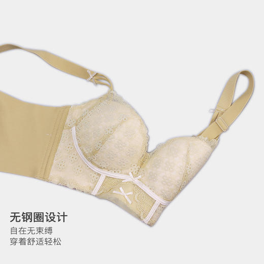 美季美优H法式撞色嵌条中厚杯文胸A/BW352B15 商品图3